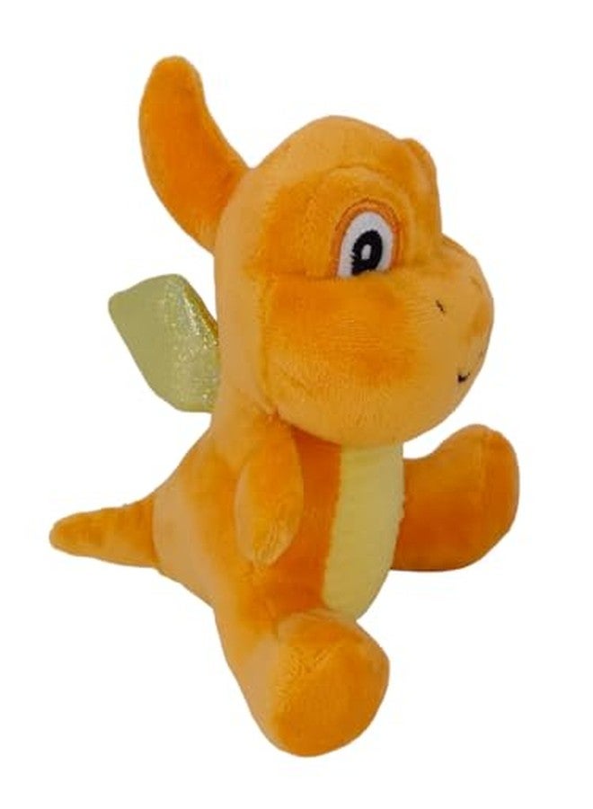Dimpy Stuff Orange Dinosaur Plush Toy with Egg Shell, 16 cm - Image 3